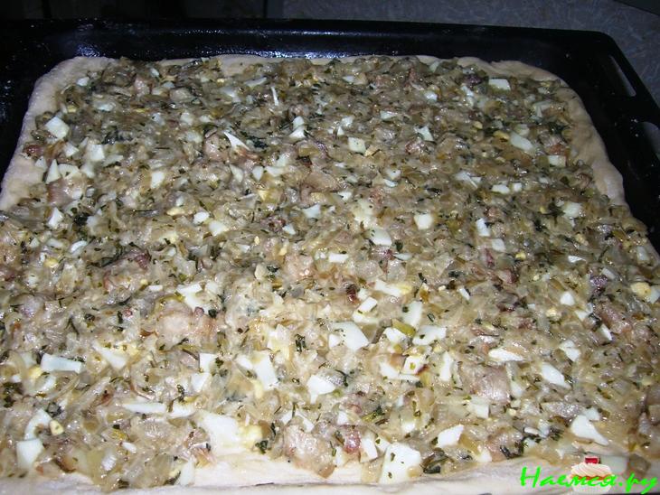 Открытый пирог с луком