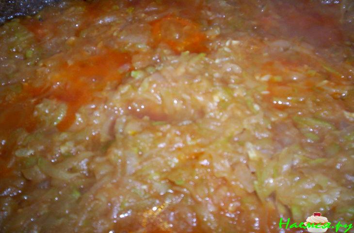 Закуска с тушеным кабачком