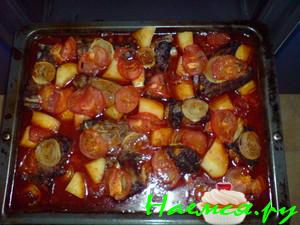 Бараньи ребрышки с картофелем