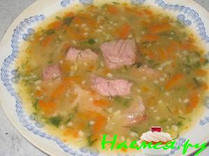 Гороховый супец с копчеными ребрышками Гороховый супец с копчеными ребрышками