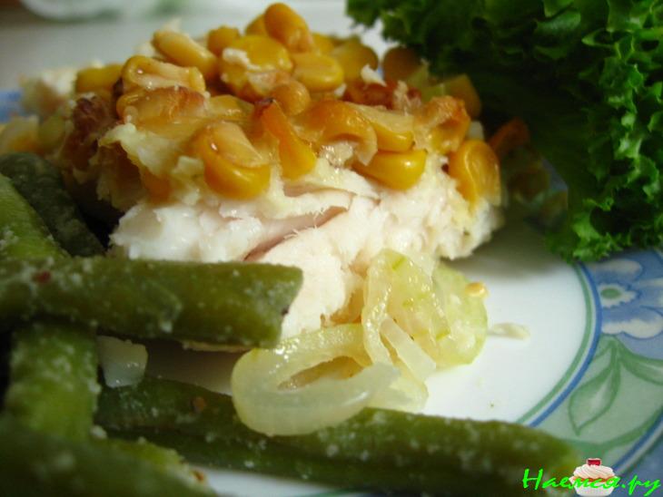 Рыбка под кукурузным одеялом