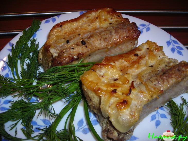 Свиные рёбрышки, приготовленные в "рукаве"