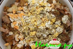 Тёплый зимний мясной салатик Тёплый зимний мясной салатик