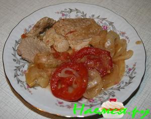 Свинина с яблоками в пиве Свинина с яблоками в пиве