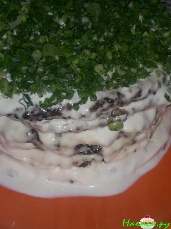 Печёночный тортик (проще не бывает)