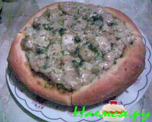 Открытый рыбный пирог (постный)