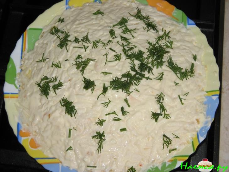 Салат с сыром и яблоком