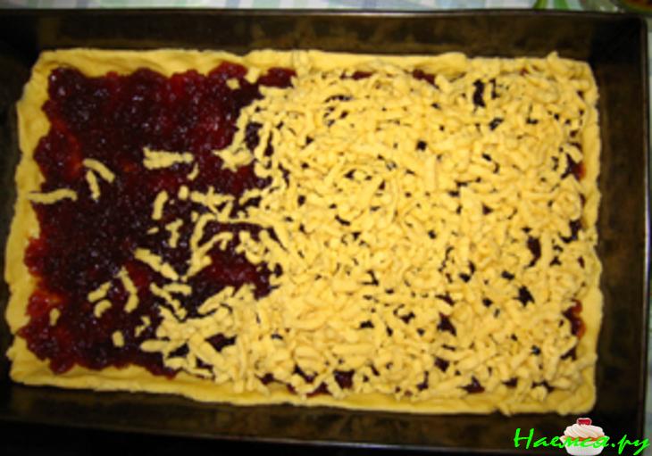 Тертый пирог с вареньем Тертый пирог с вареньем