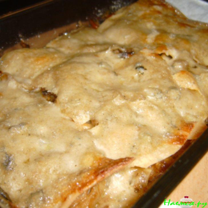 Грибная лазанье по-Итальянски Грибная лазанье по-Итальянски