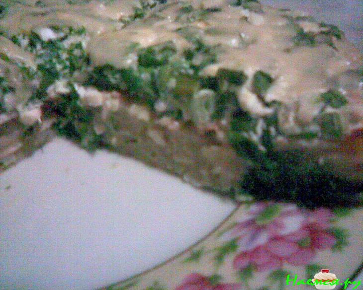 Открытый картофельный пирог - запеканка с зеленью