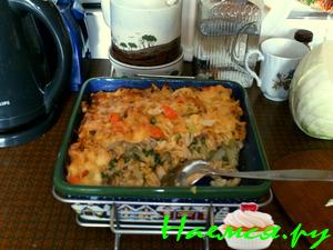 Запеканка из рыбы с макаронами и овощами Запеканка из рыбы с макаронами и овощами