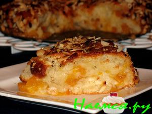 Пирог из абрикосовых розеток