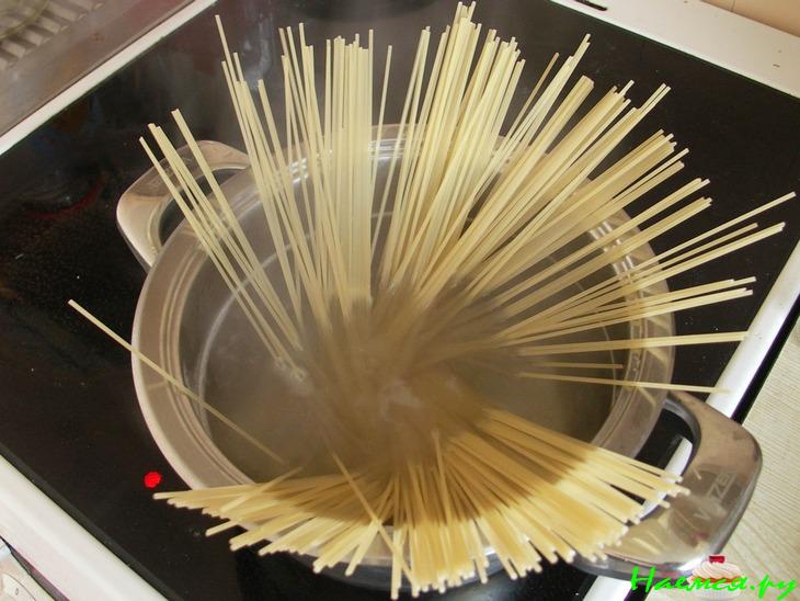 Спагетти с ветчиной