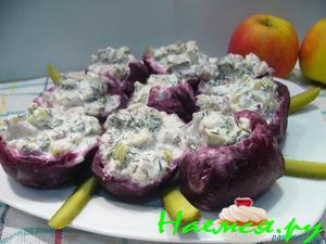 Свекла фаршированная селедочным салатом Свекла фаршированная селедочным салатом