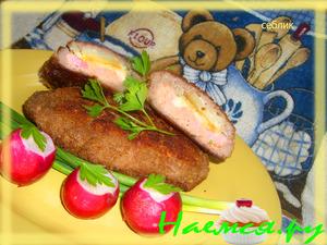 Котлеты куриные, а внутри гарнир:) Котлеты куриные, а внутри гарнир:)