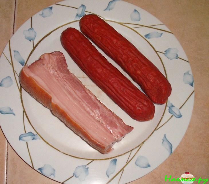 Фасоль с колбасой Фасоль с колбасой