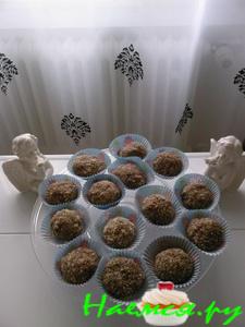 Шоколадная картошка с халвой