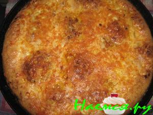 Луковый пирог со сметанно-сырной заливкой Луковый пирог со сметанно-сырной заливкой