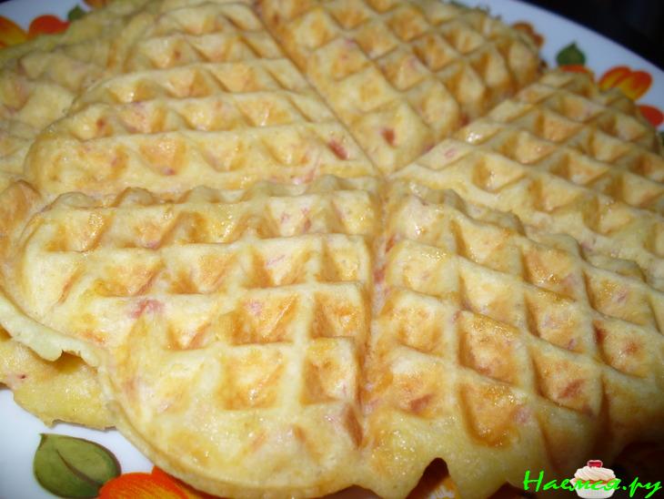 Сырные Вафли с ветчиной&nbsp;
