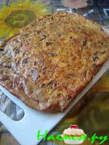 Грибная запеканка с творогом