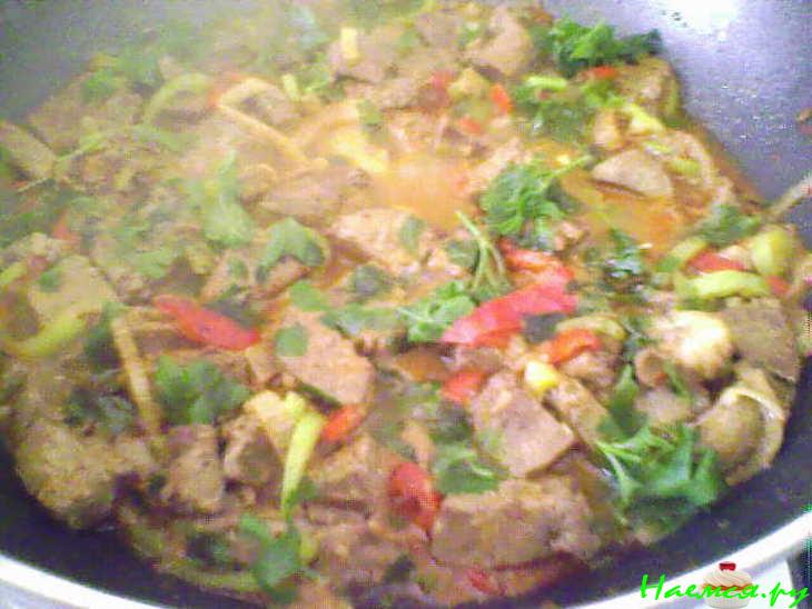 Печень с подливкой