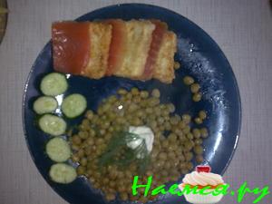 Сыр жареный с семгой