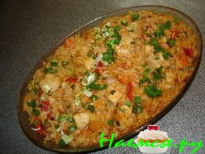 Ризотто с куриным филе и тыквой