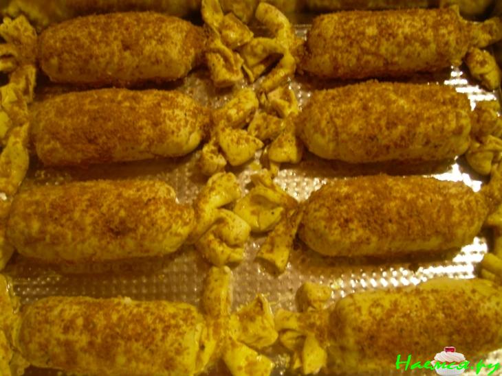 Крабово-слоеные рулеты к пиву