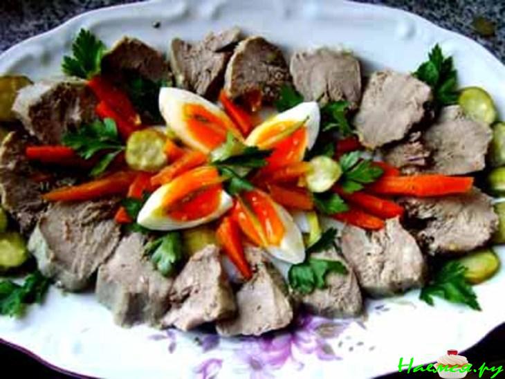 Салат "Заливной языk"