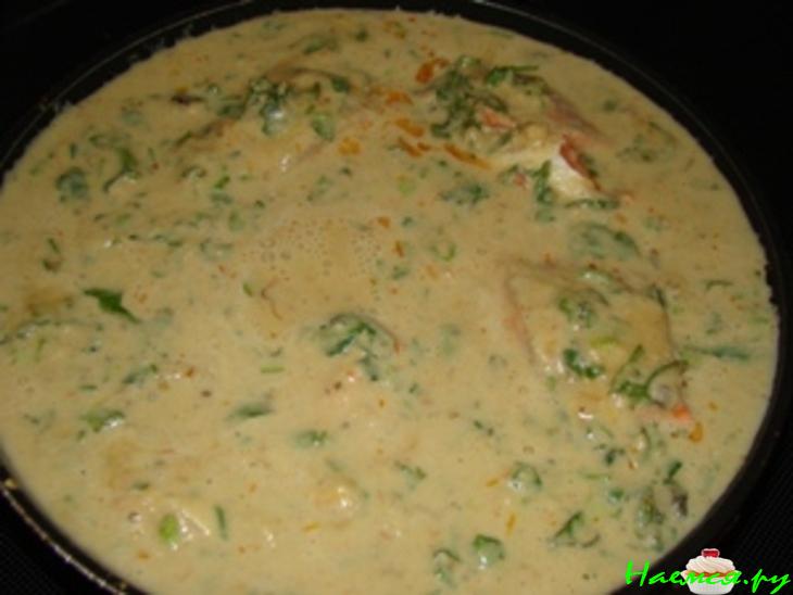 Форель в соусе 'Экспромт'