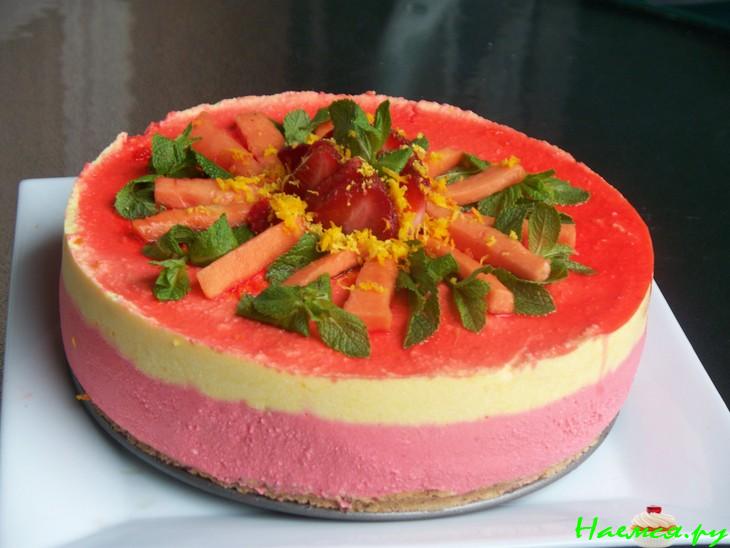 Торт творожный без выпечки