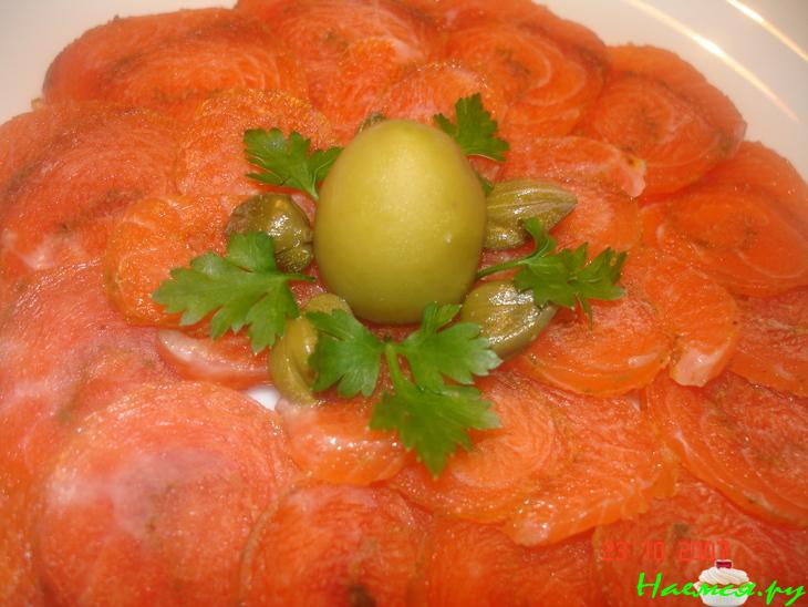 Карпаччо из лосося Карпаччо из лосося