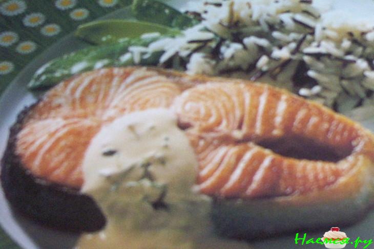Лосось с очень нежным соусом
