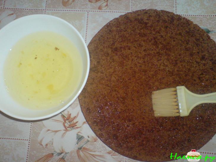 Торт 'Сливочные облака с персиками'