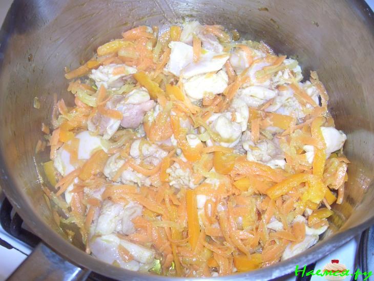 Курица запеченная под рисом Курица запеченная под рисом