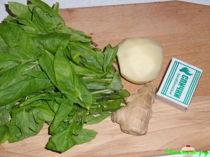 Картошечка жареная с горчицей, имбирем и мятой