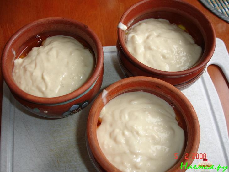 Мясо по-купечески в горшочке