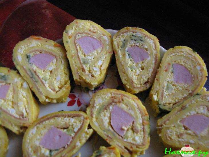 Рулет-омлет закусочный