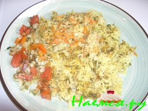 Курица запеченная под рисом Курица запеченная под рисом