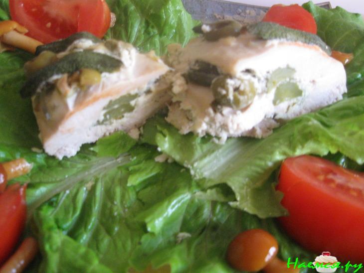 Куриные грудки с оливками и корнишонами Куриные грудки с оливками и корнишонами