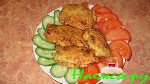 Отбивные с бананом и сыром