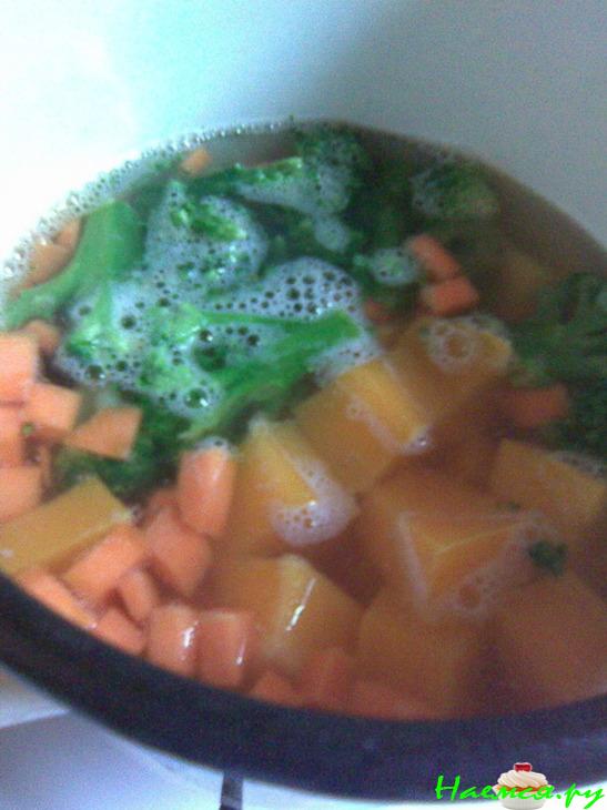 Суп-пюре с рыбными тефтельками для деток и не только