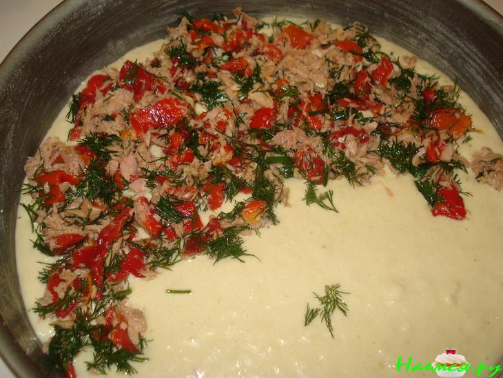 Пирог с тунцом и паприкой Пирог с тунцом и паприкой