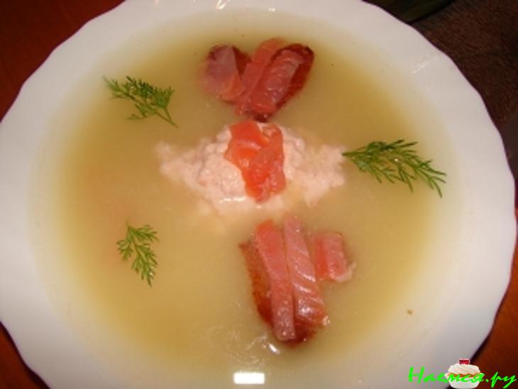 Рыбный супчик с гренками и сливками Рыбный супчик с гренками и сливками