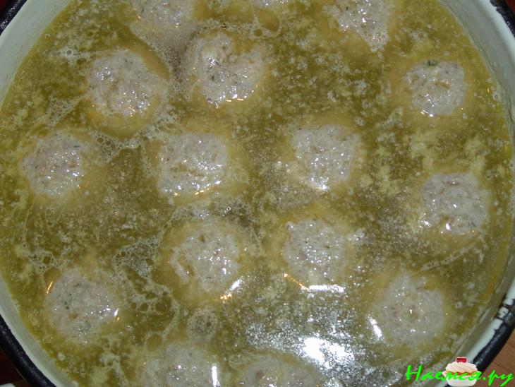 Суп грибной с фрикадельками Суп грибной с фрикадельками