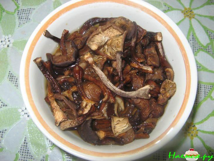 Свекольный салат с вешенками и лесными грибами