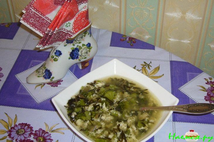 Суп рыбный густой с морской капустой