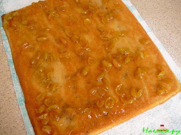 Бисквитный рулет на молоке Бисквитный рулет на молоке