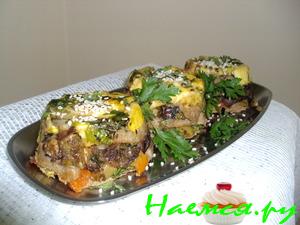 Овощные башенки