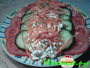 Творог с овощами на завтрак